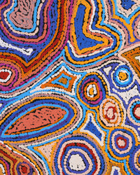 Aboriginal Artwork by Sarah Napaljarri Sims, Mina Mina Jukurrpa (Mina Mina Dreaming), 152x76cm