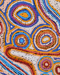 Aboriginal Artwork by Sarah Napaljarri Sims, Mina Mina Jukurrpa (Mina Mina Dreaming), 152x76cm