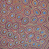 Aboriginal Artwork by Sarah Napaljarri Simms, Mina Mina Jukurrpa (Mina Mina Dreaming), 152x76cm