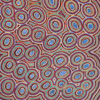 Aboriginal Art by Sarah Napaljarri Simms, Mina Mina Jukurrpa (Mina Mina Dreaming), 152x76cm - ART ARK®