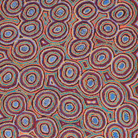 Aboriginal Art by Sarah Napaljarri Simms, Mina Mina Jukurrpa (Mina Mina Dreaming), 152x76cm - ART ARK®