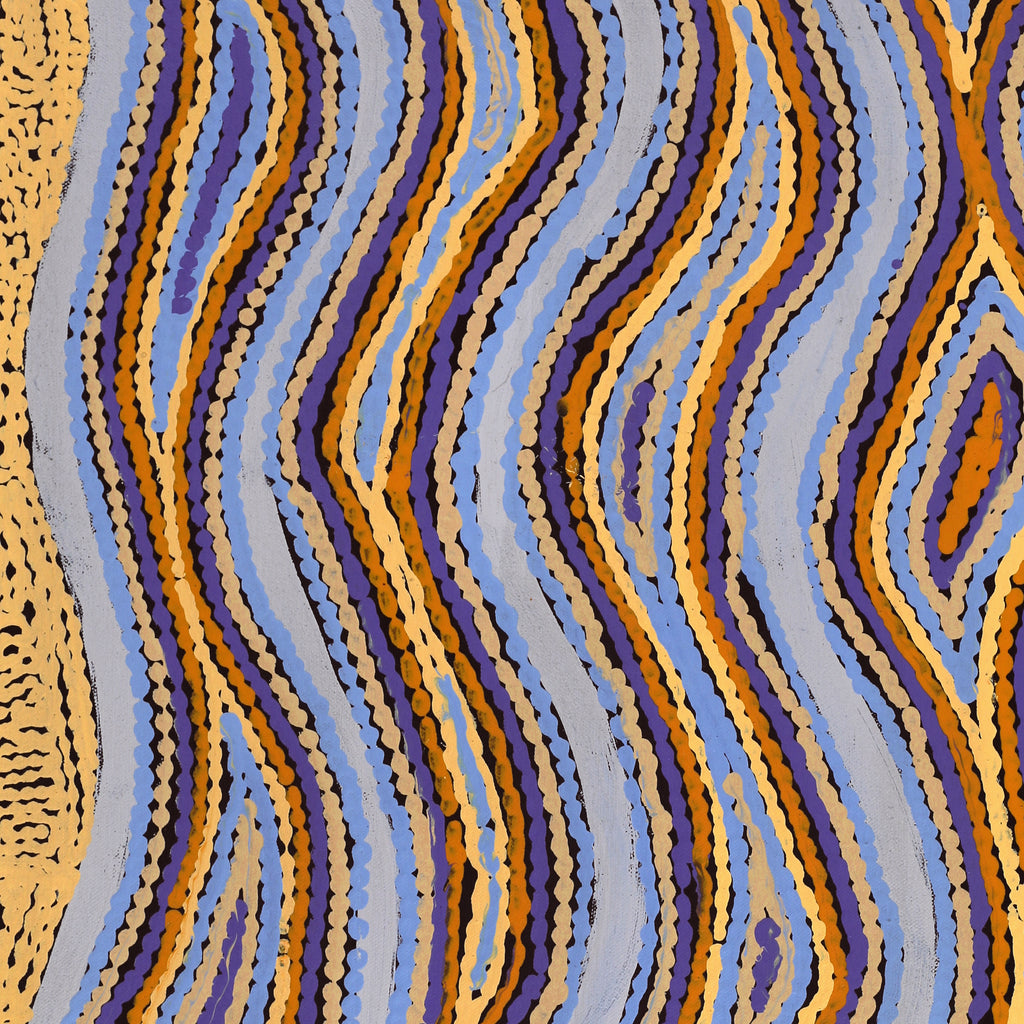 Aboriginal Artwork by Sarah Napaljarri Simms, Mina Mina Jukurrpa (Mina Mina Dreaming), 61x46cm