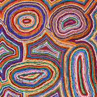 Aboriginal Artwork by Sarah Napaljarri Simms, Mina Mina Jukurrpa (Mina Mina Dreaming), 76x76cm