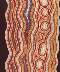 Aboriginal Artwork by Sarah Napaljarri Simms, Mina Mina Jukurrpa (Mina Mina Dreaming), 91x76cm