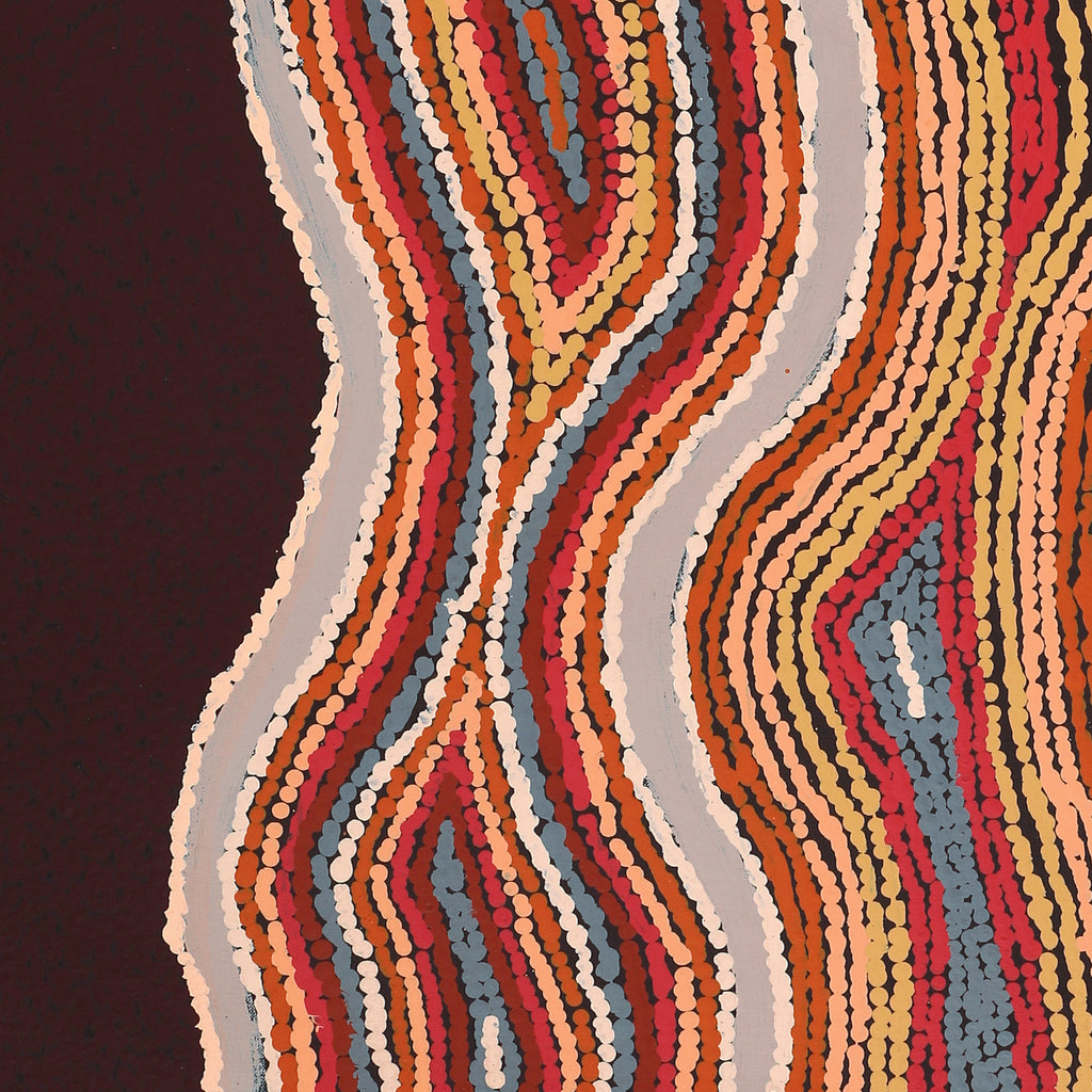 Aboriginal Artwork by Sarah Napaljarri Simms, Mina Mina Jukurrpa (Mina Mina Dreaming), 91x76cm