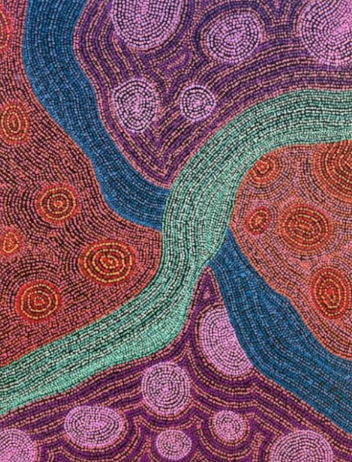 Aboriginal Artwork by Amanda Daegar, Ngayuku Ngura, 90x70cm