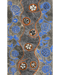 Selma Napanangka Tasman, Wanakiji Jukurrpa (Bush Tomato Dreaming), 76x46cm