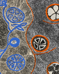 Selma Napanangka Tasman, Wanakiji Jukurrpa (Bush Tomato Dreaming), 76x46cm