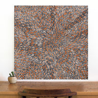 Sebastian Jupurrurla Wilson, Wardapi Jukurrpa (Goanna Dreaming) - Yarripilangu, 76x76cm