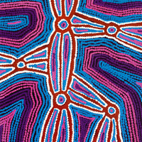 Aboriginal Artwork by Selina Napanangka Fisher, Pikilyi Jukurrpa (Vaughan Springs Dreaming), 107x46cm