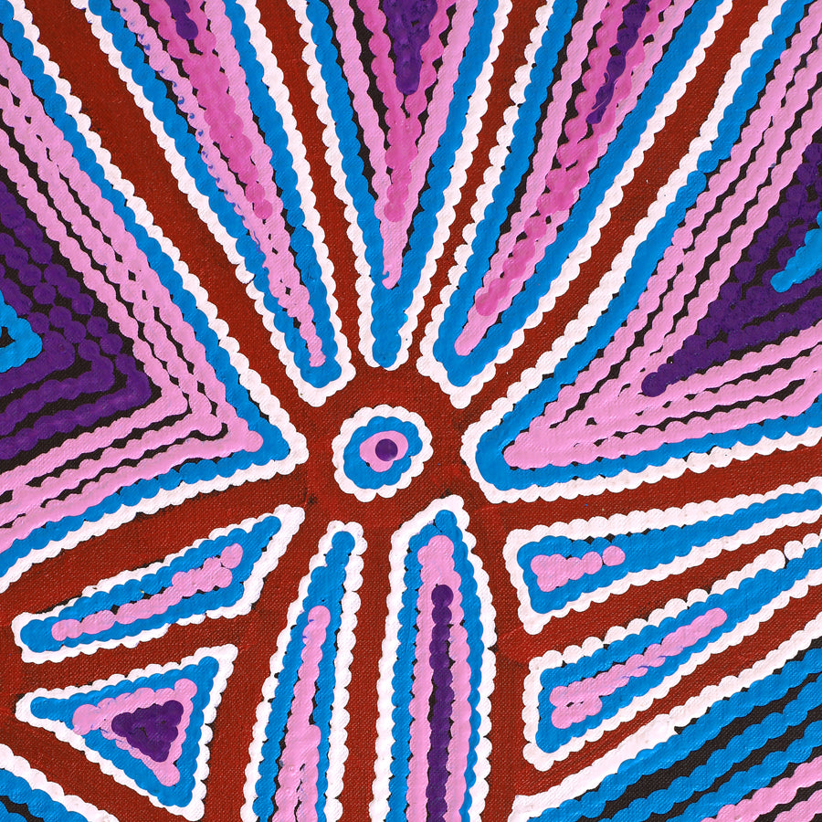 Aboriginal Artwork by Selina Napanangka Fisher, Pikilyi Jukurrpa (Vaughan Springs Dreaming), 107x46cm
