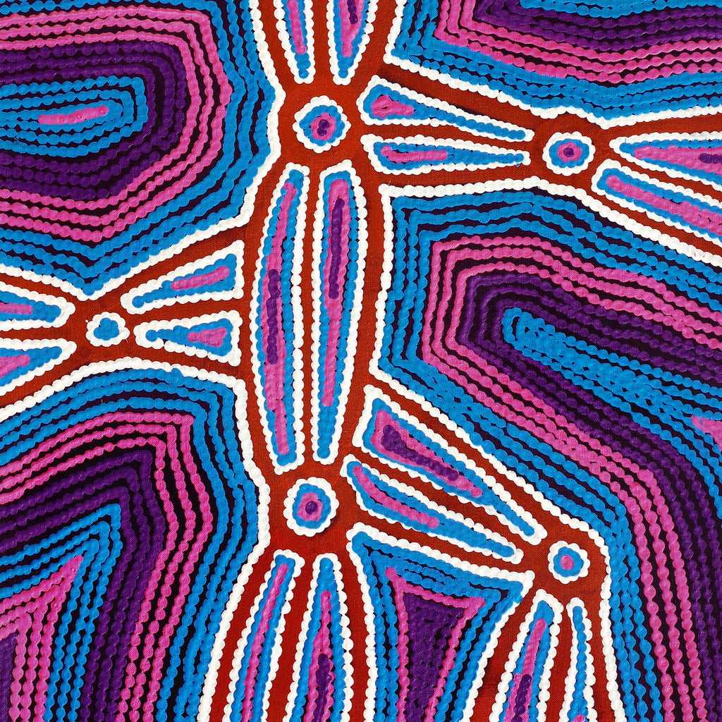 Aboriginal Artwork by Selina Napanangka Fisher, Pikilyi Jukurrpa (Vaughan Springs Dreaming), 107x46cm - ART ARK®