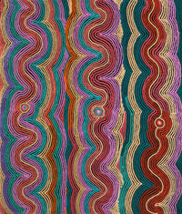 Aboriginal Artwork by Selina Napanangka Fisher, Pikilyi Jukurrpa (Vaughan Springs Dreaming), 107x91cm