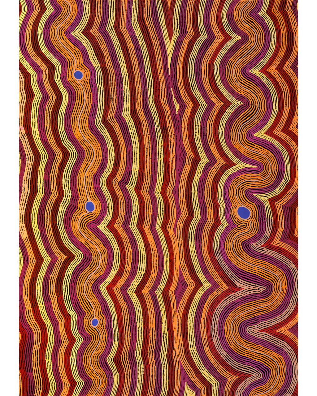 Aboriginal Artwork by Selina Napanangka Fisher, Pikilyi Jukurrpa (Vaughan Springs Dreaming), 152x107cm