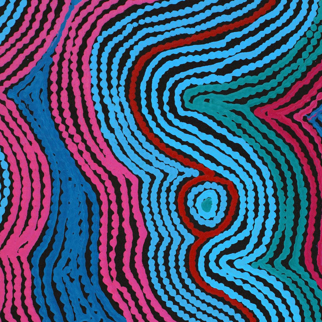 Aboriginal Artwork by Selina Napanangka Fisher, Pikilyi Jukurrpa (Vaughan Springs Dreaming), 183x76cm