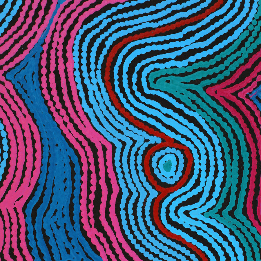 Aboriginal Artwork by Selina Napanangka Fisher, Pikilyi Jukurrpa (Vaughan Springs Dreaming), 183x76cm