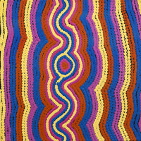 Aboriginal Artwork by Selina Napanangka Fisher, Pikilyi Jukurrpa (Vaughan Springs Dreaming), 30x30cm