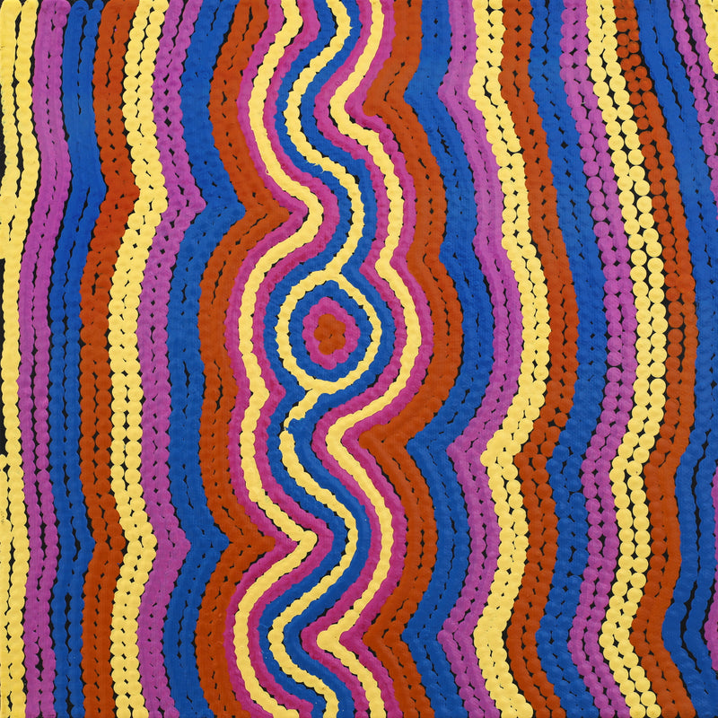 Aboriginal Artwork by Selina Napanangka Fisher, Pikilyi Jukurrpa (Vaughan Springs Dreaming), 30x30cm