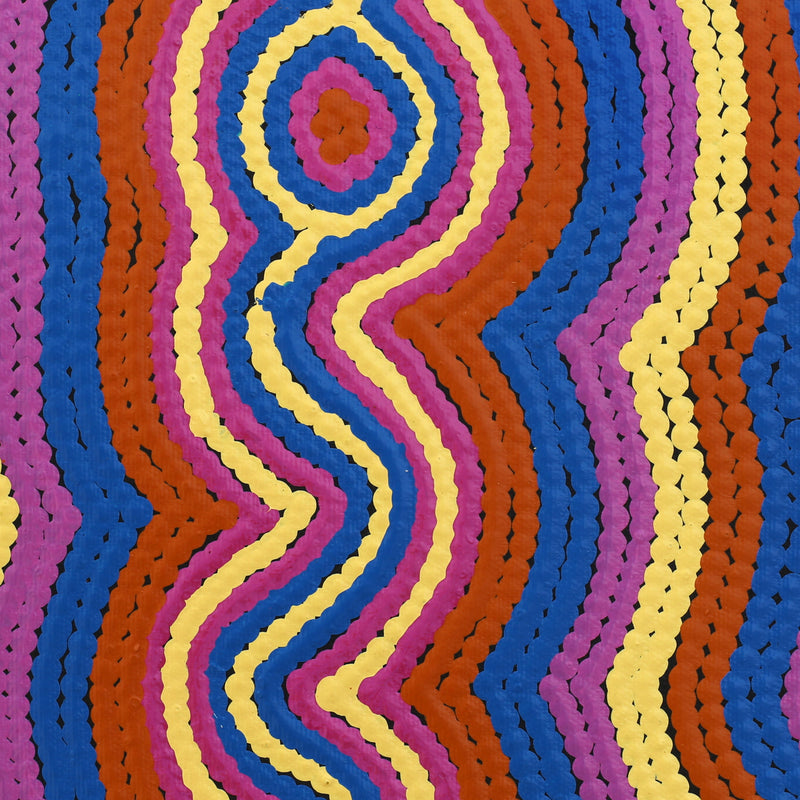 Aboriginal Artwork by Selina Napanangka Fisher, Pikilyi Jukurrpa (Vaughan Springs Dreaming), 30x30cm