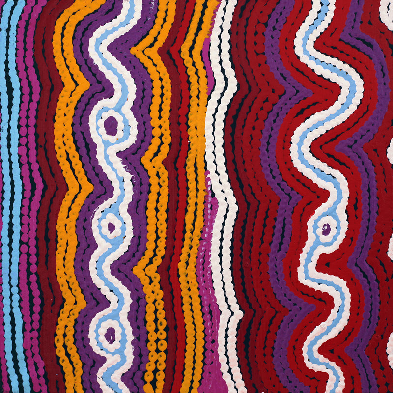 Aboriginal Artwork by Selina Napanangka Fisher, Pikilyi Jukurrpa (Vaughan Springs Dreaming), 30x30cm