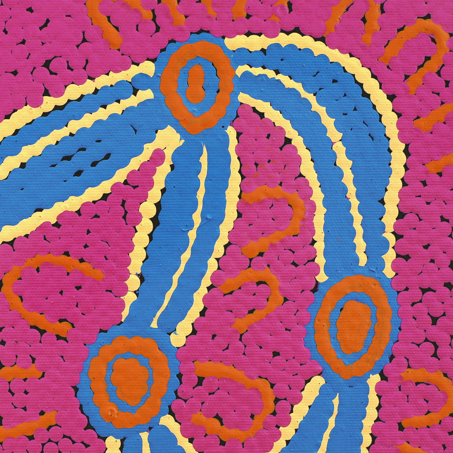 Aboriginal Artwork by Selina Napanangka Fisher, Pikilyi Jukurrpa (Vaughan Springs Dreaming), 30x30cm