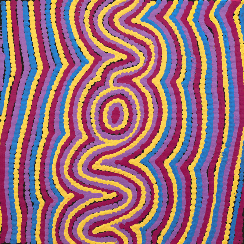 Aboriginal Artwork by Selina Napanangka Fisher, Pikilyi Jukurrpa (Vaughan Springs Dreaming), 30x30cm