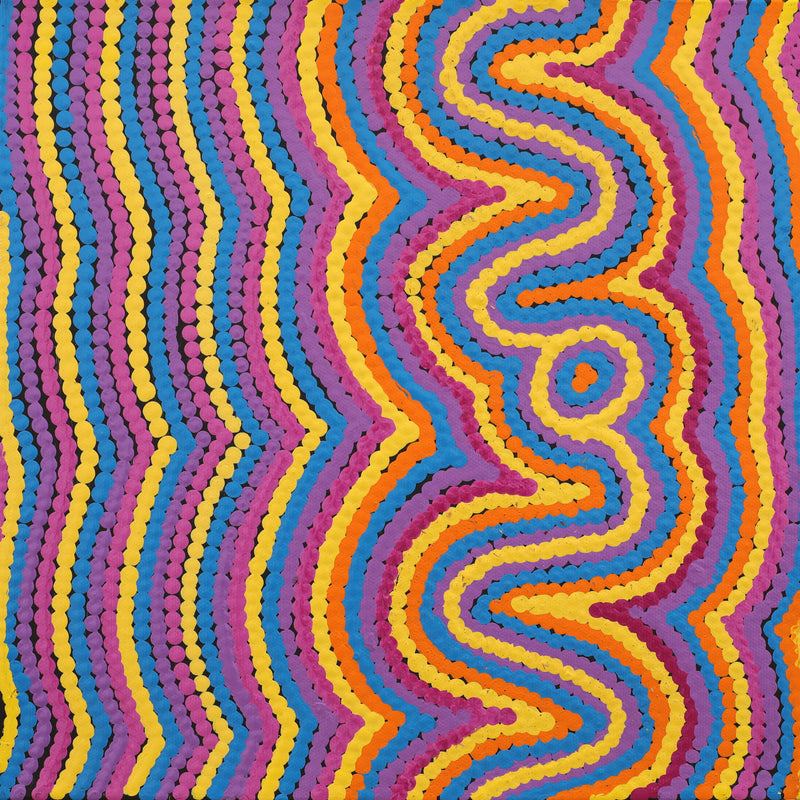 Aboriginal Artwork by Selina Napanangka Fisher, Pikilyi Jukurrpa (Vaughan Springs Dreaming), 30x30cm