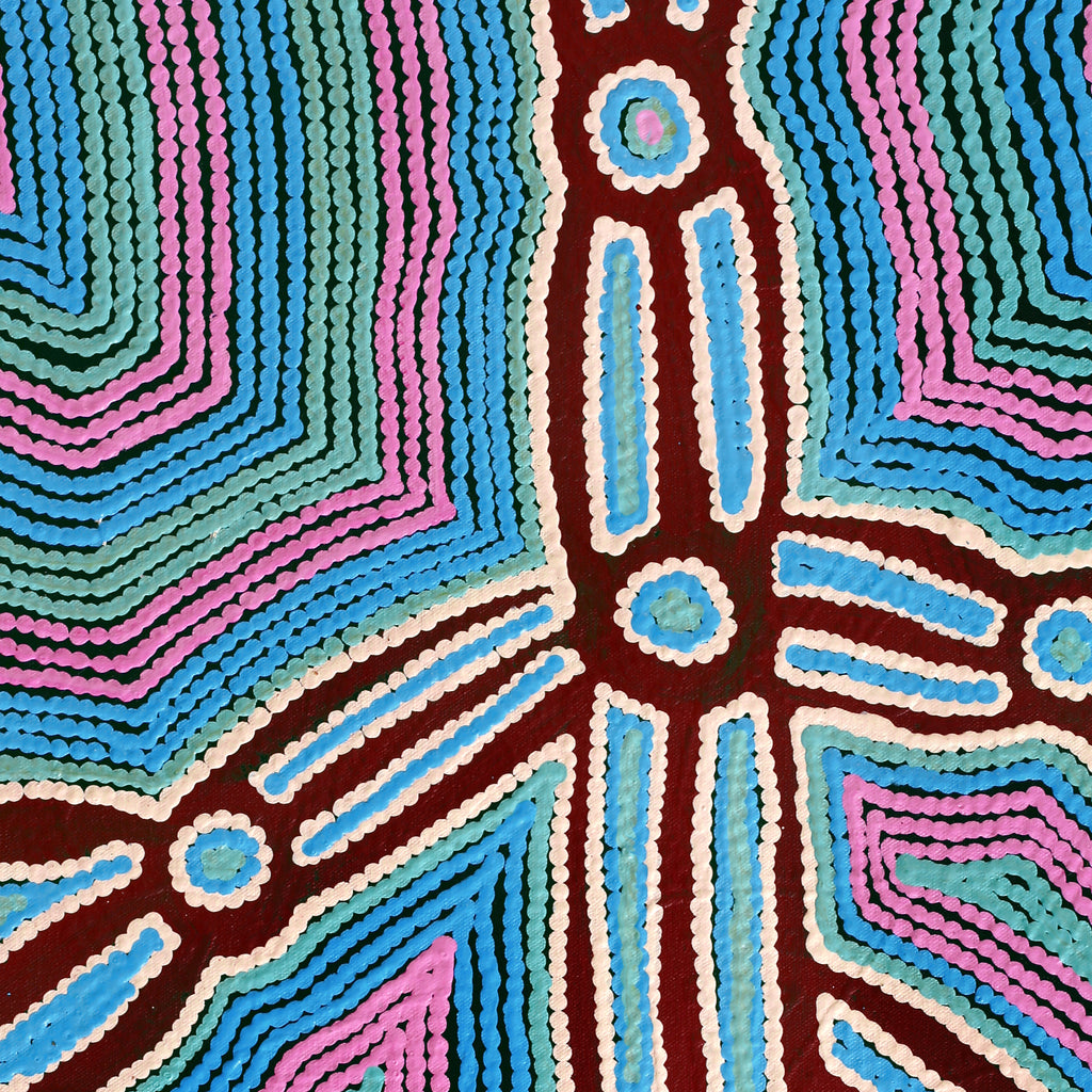 Aboriginal Artwork by Selina Napanangka Fisher, Pikilyi Jukurrpa (Vaughan Springs Dreaming), 61x46cm