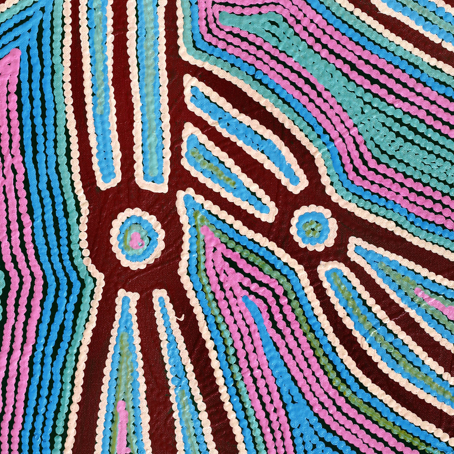 Aboriginal Artwork by Selina Napanangka Fisher, Pikilyi Jukurrpa (Vaughan Springs Dreaming), 61x46cm
