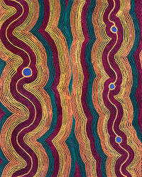 Aboriginal Artwork by Selina Napanangka Fisher, Pikilyi Jukurrpa (Vaughan Springs Dreaming), 76x61cm
