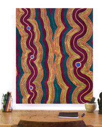 Aboriginal Artwork by Selina Napanangka Fisher, Pikilyi Jukurrpa (Vaughan Springs Dreaming), 76x61cm