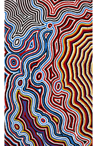 Aboriginal Artwork by Selina Napanangka Fisher, Pikilyi Jukurrpa (Vaughan Springs Dreaming), 76x46cm
