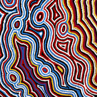 Aboriginal Artwork by Selina Napanangka Fisher, Pikilyi Jukurrpa (Vaughan Springs Dreaming), 76x46cm