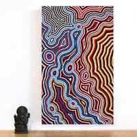 Aboriginal Artwork by Selina Napanangka Fisher, Pikilyi Jukurrpa (Vaughan Springs Dreaming), 76x46cm