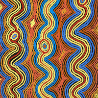 Aboriginal Artwork by Selina Napanangka Fisher, Pikilyi Jukurrpa (Vaughan Springs Dreaming), 91x46cm