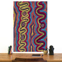 Aboriginal Artwork by Selina Napanangka Fisher, Pikilyi Jukurrpa (Vaughan Springs Dreaming), 91x61cm