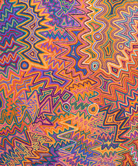 Aboriginal Artwork by Selina Napanangka Fisher, Pikilyi Jukurrpa (Vaughan Springs Dreaming), 91x76cm