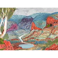 Aboriginal Artwork by Selma Coulthard Nunay, Urrampinyi (Tempe Downs Station), 34x25cm