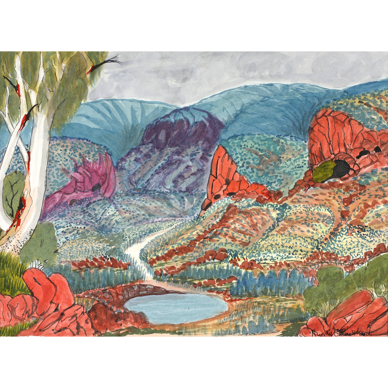 Aboriginal Artwork by Selma Coulthard Nunay, Urrampinyi (Tempe Downs Station), 34x25cm