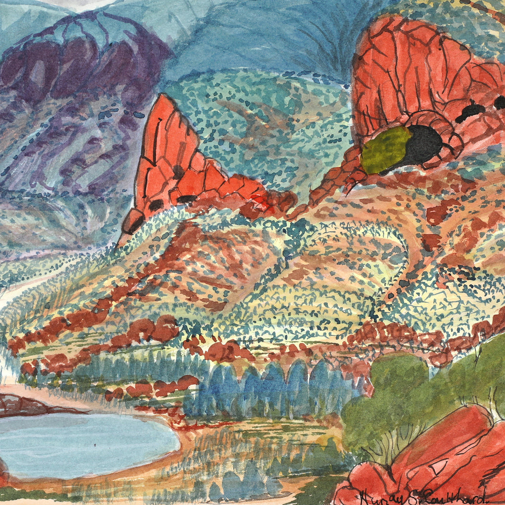 Aboriginal Artwork by Selma Coulthard Nunay, Urrampinyi (Tempe Downs Station), 34x25cm