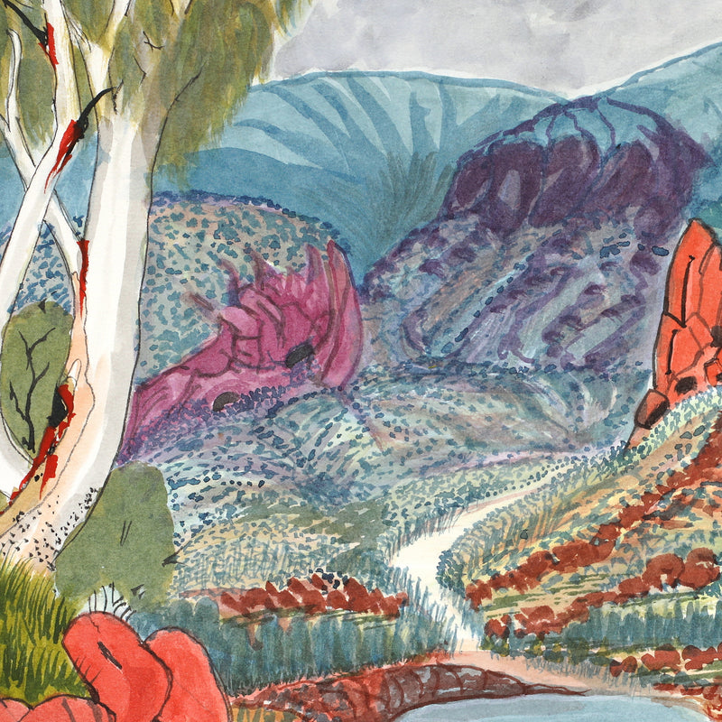Aboriginal Artwork by Selma Coulthard Nunay, Urrampinyi (Tempe Downs Station), 34x25cm