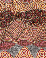 Aboriginal Artwork by Selma Napanangka Tasman, Wanakiji Jukurrpa (Bush Tomato Dreaming), 76x46cm