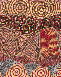 Aboriginal Artwork by Selma Napanangka Tasman, Wanakiji Jukurrpa (Bush Tomato Dreaming), 76x46cm