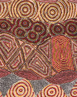Aboriginal Artwork by Selma Napanangka Tasman, Wanakiji Jukurrpa (Bush Tomato Dreaming), 76x46cm
