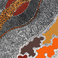 Aboriginal Artwork by Selma Napanangka Tasman, Ngapa Jukurrpa (Water Dreaming) - Pirlinyarnu, 50x40cm