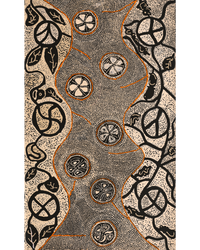 Aboriginal Artwork by Selma Napanangka Tasman, Wanakiji Jukurrpa (Bush Tomato Dreaming), 76x46cm