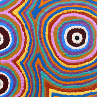 Aboriginal Artwork by Sentarra Nakamarra Marshall, Pikilyi Jukurrpa (Vaughan Springs Dreaming), 30x30cm