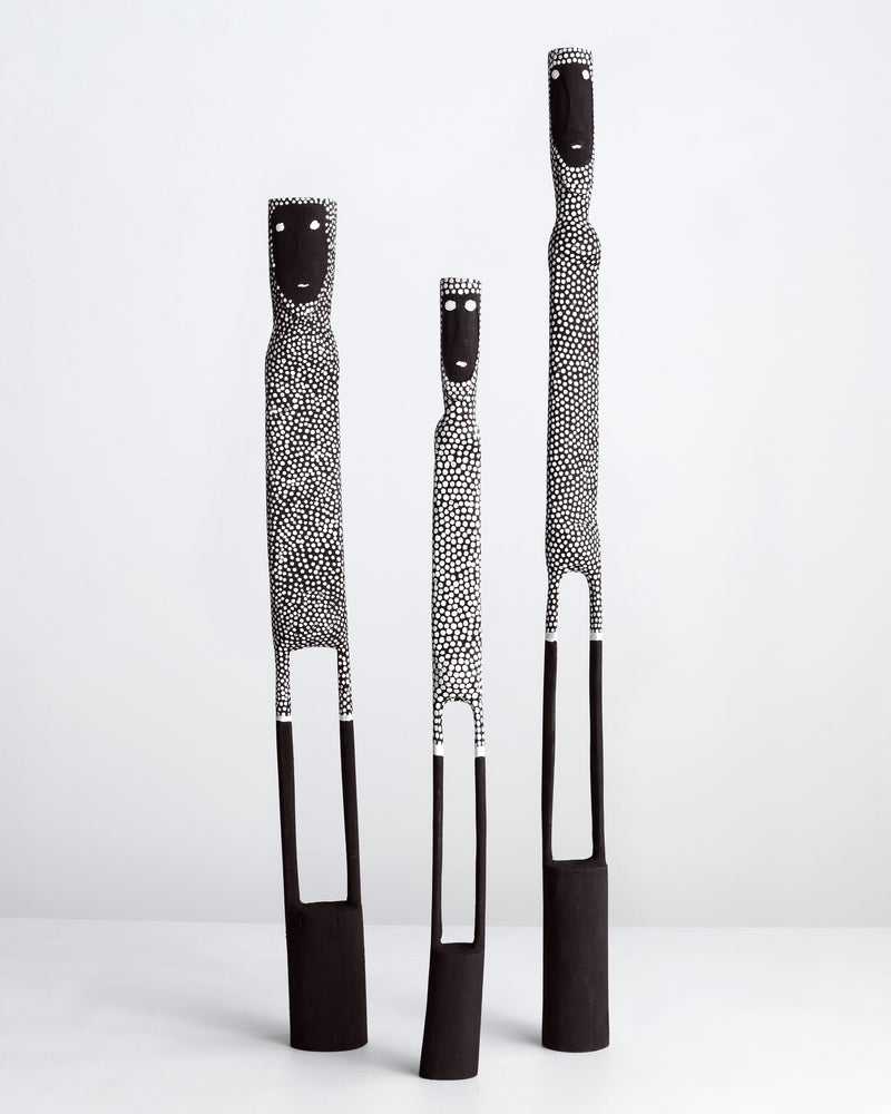 Aboriginal Artwork by Serena Bonson, Warraburnburn Family (Group of 3)