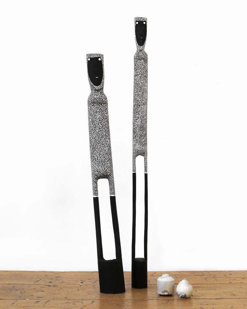 Aboriginal Artwork by Serena Bonson, Warraburnburn, Pair, 87cm