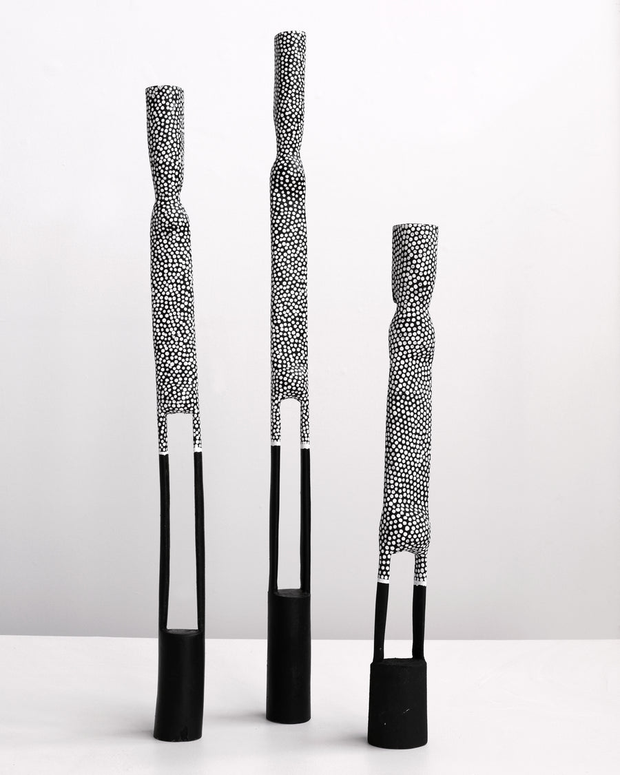 Aboriginal Artwork by Serna Bonson, Warraburnburn Family (Group of 3)